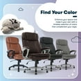 thumbnail image 5 of Serta Fairbanks Big and Tall Executive Office Chair Chestnut Bonded Leather, 5 of 16