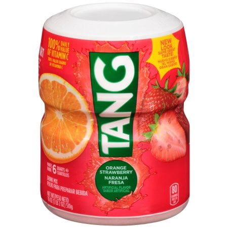 (12 Pack) Tang Orange Strawberry Powdered Soft Drink, 18 oz