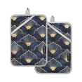 thumbnail image 7 of Yayeee Pot Holders Kitchen Heat Resistant with Pockets 7"x9.8" Cotton Oven Cooking Hot Pads, Elegance Art Pattern, 7 of 7