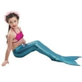 thumbnail image 4 of 【Uhome】3-12Y Girls Mermaid Swimsuit 3PCS Hot Spring Bikini Bathing suits with Fish Tail Kids Beach Costume Set, 4 of 6