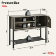 thumbnail image 3 of Bestier Narrow Console Table with Storage&Shelves, Wood Entryway Hallway for Living Room, White, 3 of 5