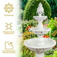 thumbnail image 5 of Sunnydaze Welcome Traditional White Fiberglass 3-Tiered Outdoor Water Fountain, 5 of 11