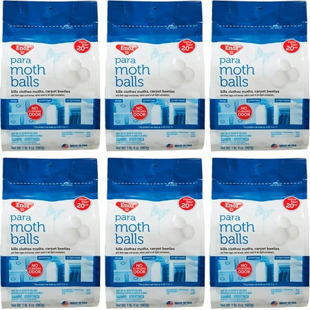 Enoz para Moth Balls with No Clinging Odor: Kills Clothes Moths, Carpet Beetles, Eggs, and Larvae, Use for Storage, 20 oz Bag
