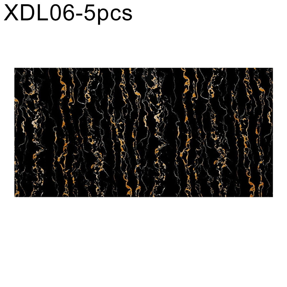 Hesroicy 5Pcs Marble Effect Self Adhesive DIY Art Floor Tile Sticker