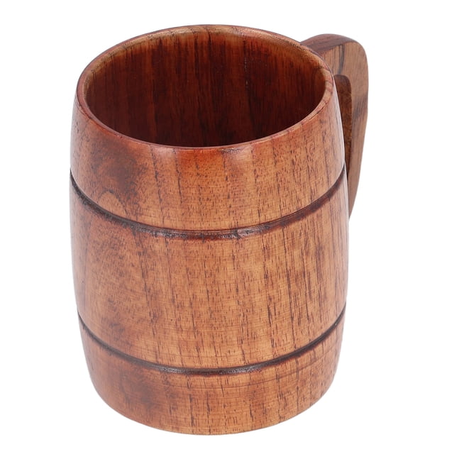 Jarra De Cerveza, Taza De Café Anti Escaldado De Madera Multiusos De 300 Ml Con Mango Para KTV Para Restaurante