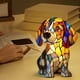 thumbnail image 3 of Lámpara de mesa con diseño de perro Pitbull, luz nocturna artística de la serie Dog, regalo de cumpleaños y Navidad, lámpara de mesita de noche con vitrales y luz ambiental cálida, lámpara de cachorr, 3 of 5