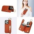thumbnail image 4 of Cutyskin for iPhone 15 Pro Wallet Case【RFID Blocking】 with Card Holder Cash Pocket Zipper Bills Slot, Soft PU Leather Magnetic Back Folio Kickstand, Finger Ring Holder Hook Phone Case, Brown, 4 of 9