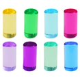 thumbnail image 4 of BELOVING 8 Pieces Rainbow Building Blocks Set Gift Rainbow Acrylic Gemstone Cylinders 5cm, 4 of 9