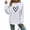 White, variant on Women's Fashionable Casual Long Sleeve Printed Pullover Sweatshirt Blessed Design Comfort Top for Women Loose Fit Streetwear,Light Gray,2XL