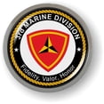 thumbnail image 4 of BestLicensePlateFrames - 3rd U.S. Marine Corps Division, USMC CAR Emblem 3D Domed Badge Sticker with Metal Chrome Bezel - Official U.S. Marine Corps Licensed Product, 4 of 7