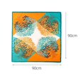 thumbnail image 3 of UJNDER Women's Silk-like Satin Handkerchief Square Scarf Elegant Versatile Styling Wrap with Soft Shine for Adult Daily Wear Scarf for Women,Green_002,One Size, 3 of 6