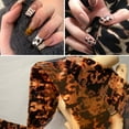 thumbnail image 3 of Kripyery 1 Roll Leopard Nail Sticker Self Adhesive Waterproof 3D Visual Effect DIY Tortoiseshell Amber Nail Art Decal for Female, 3 of 8
