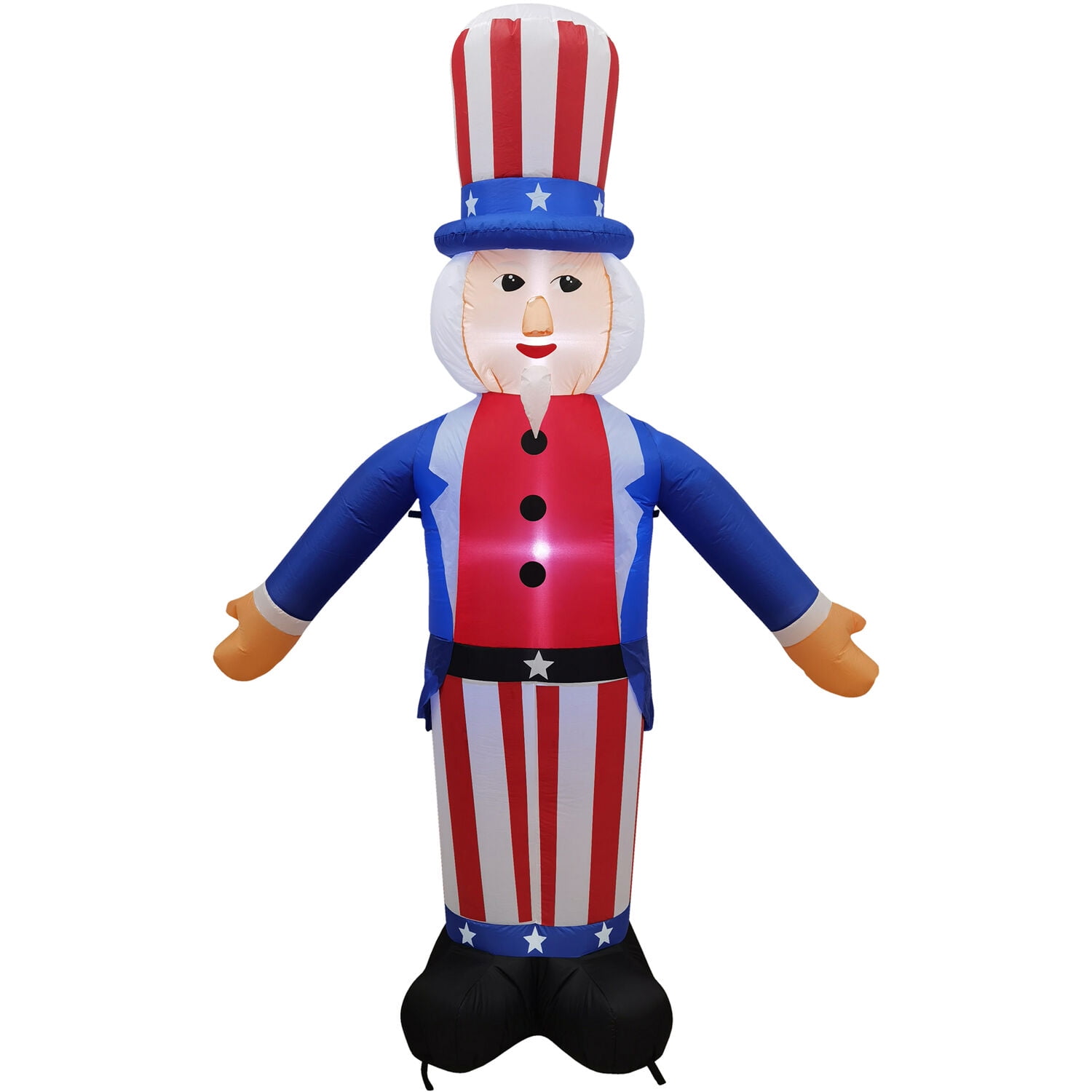 Fraser Hill Farm 8-Ft. Tall Uncle Sam | Outdoor Blow-Up Inflatable with ...