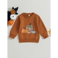 thumbnail image 2 of Liacowi Little Boys Girls 2PCS Halloween Sweatshirt Long Sleeve Round Neck Pumpkin Print Pullover 1T 2T  3T 4T 5T 6T Toddler Kids Autumn Winter Clothes, 2 of 8