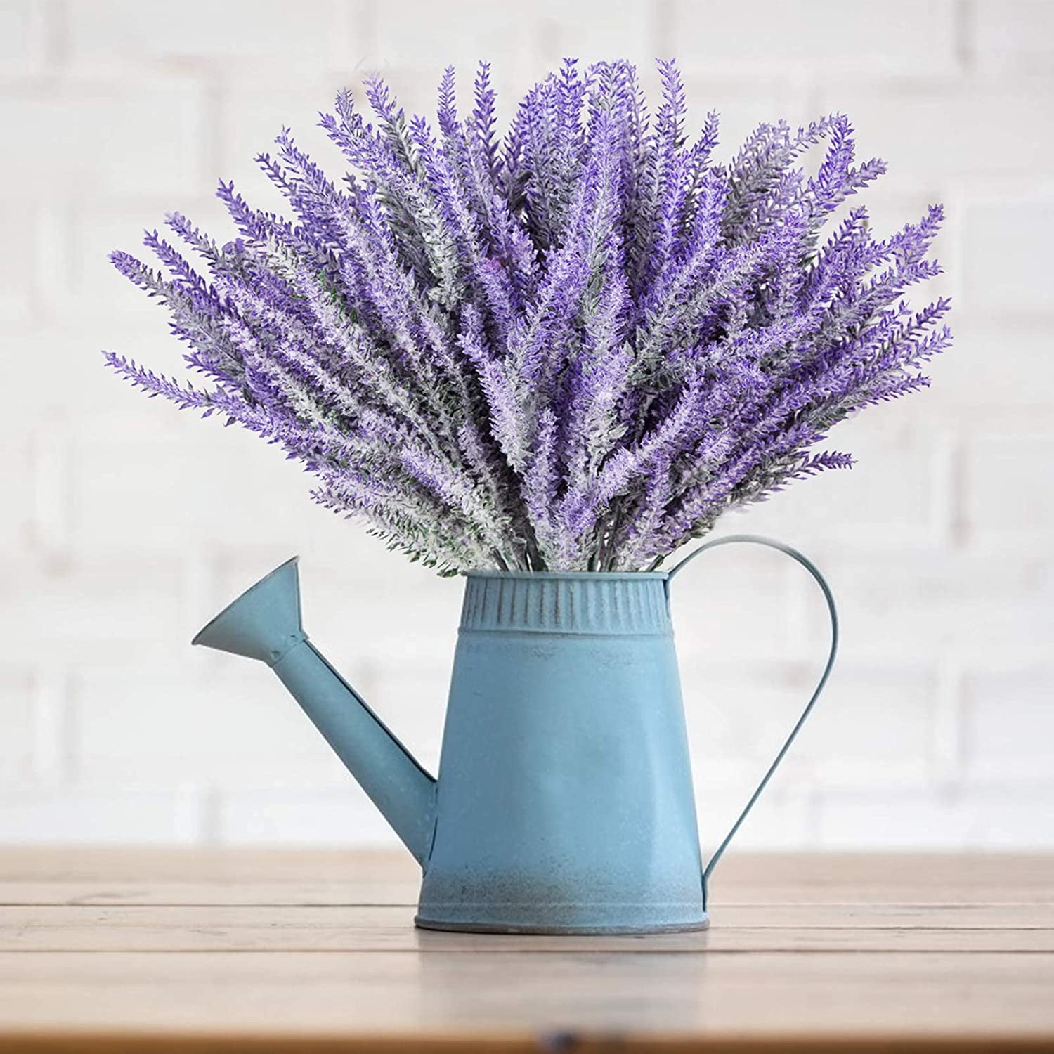 GRNSHTS  12 Bundle Artificial Flowers Fake Lavender Plant, Real Touch with Lavender Flowers Stems Bouquet for Office Wedding Garden Party Lavender Home Decor (Purple)