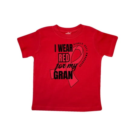 

Inktastic Sickle Cell Awareness I Wear Red For My Gran Gift Toddler Boy or Toddler Girl T-Shirt