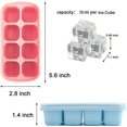 thumbnail image 4 of KAIYANG paquetes de bandejas para cubitos de hielo, moldes de silicona para helado fáciles de quitar con tapas extraíbles, 4 of 5
