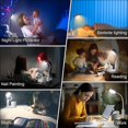 thumbnail image 5 of Lámpara de escritorio para niños (rosa), lámpara de mesa de estudio con portalápices, lámpara de noche con cambio de color automático, lámpara de lectura LED recargable y regulable para niños, 5 of 5