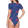 thumbnail image 4 of Balery Chicken and Rooster Women's Short Sleevee Crew Neck Bodysuit Tops Short Sleeve Tops Basic-X-Large, 4 of 9