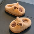 thumbnail image 4 of Floleo Kids' Cute Bear Fleece Slippers Toddlers Warm Lined House Shoes Boys Girls Non-Slip Indoor Slippers Cozy Fall Winter Home Footwear(Brown,2.5-3 Years), 4 of 9
