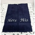 thumbnail image 5 of His & Hers Embroidered Cotton Bath Towels. Bath Towels Set Includes: 1 His Bath Towel and 1 Hers Bath Towel. (Linen), 5 of 7