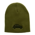 thumbnail image 2 of Classic Bug Car Embroidered 8 Inch Knitted Short Beanie - Olive OSFM, 2 of 5