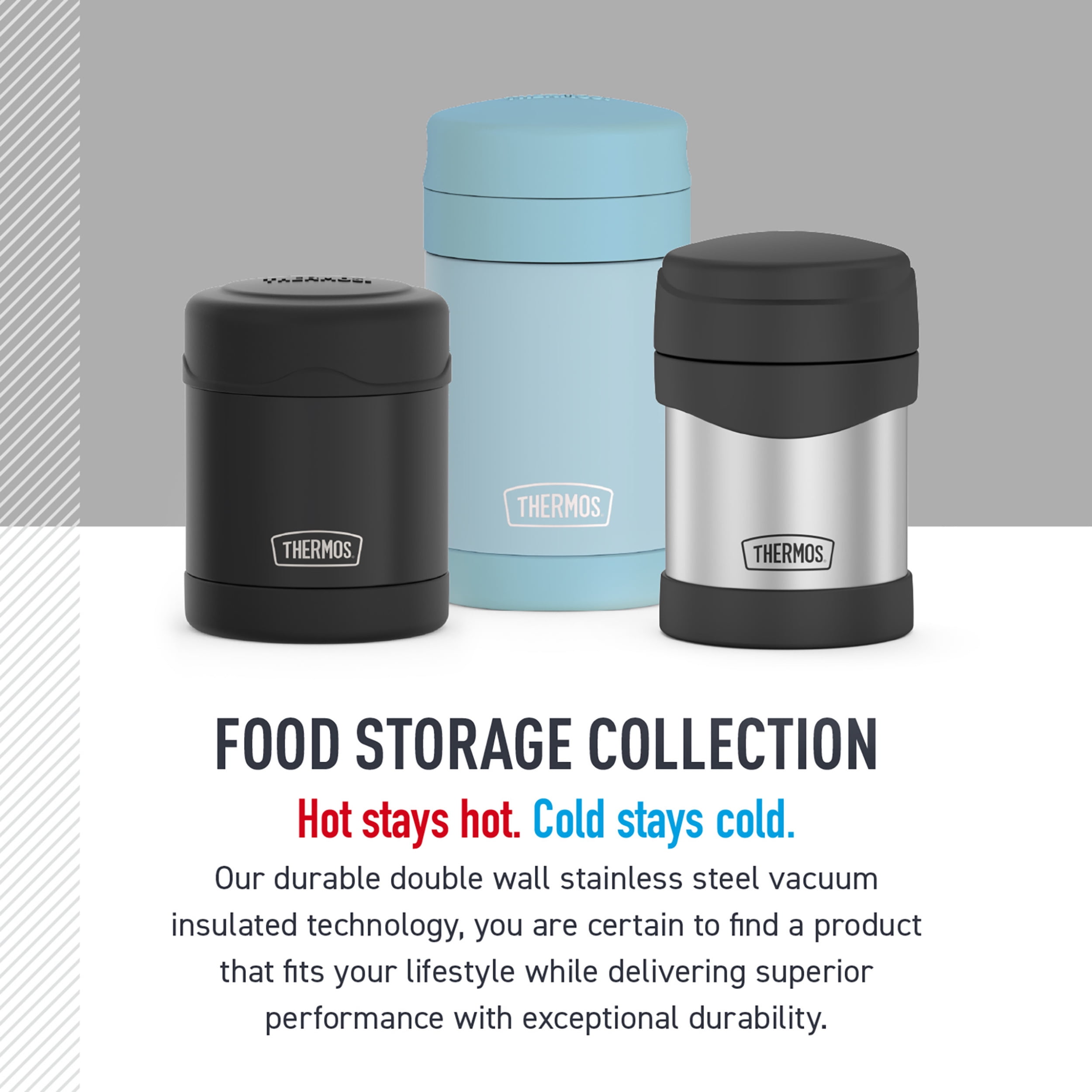 (4 pack) Thermos 16oz Insulated Food Jar with Folding Spoon, Stainless Steel