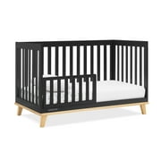 Delta Children Frankie 4-in-1 Convertible Crib - Greenguard Gold Certified, Black with Natural