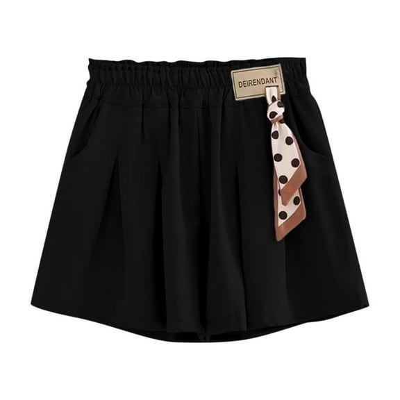 Ugoldhm Toddler Girls Shorts Summer Ice Silk Thin Casual Knee-Length Shorts Size 3-14