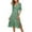 Green, variant on Summer Dresses 2023 Fashion Women Summer Casual Print Dress V-Neck Short Sleeve Loose Dress Date Night Dress on Clearance