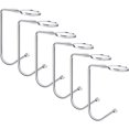 thumbnail image 1 of Gancho Antideslizante para Navidad, 6 Piezas Ganchos para Calcetines Navideños, Ganchos para Colgar Bolsos, para Restaurantes, Oficinas, Cafés y Otros Lugares, Decoración de Fiesta Navideña (Plata) JM, 1 of 5