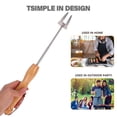 thumbnail image 4 of WHAMVOX Marshmallow Roasting Sticks Stainless Steel Telescoping Barbeque Skewers With Wood Handle Hot Dog Smores Forks Sticks Fire Pit Fork With Storage Bag For Home Kitchen Camping, 4 of 8