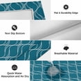 thumbnail image 5 of Teal Blue Stripes Outdoor Rug 5x8 Ft, Non Slip Washable Area Rug, Simple Geometric Modern Monochrome Patio Rugs Carpet Runner, Large Floor Mat for Indoor/Outdoor Deck Porch Camping, 5 of 8