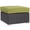 Peridot, variant on Afuera Living Square Rattan Patio Ottoman in Espresso/Peridot