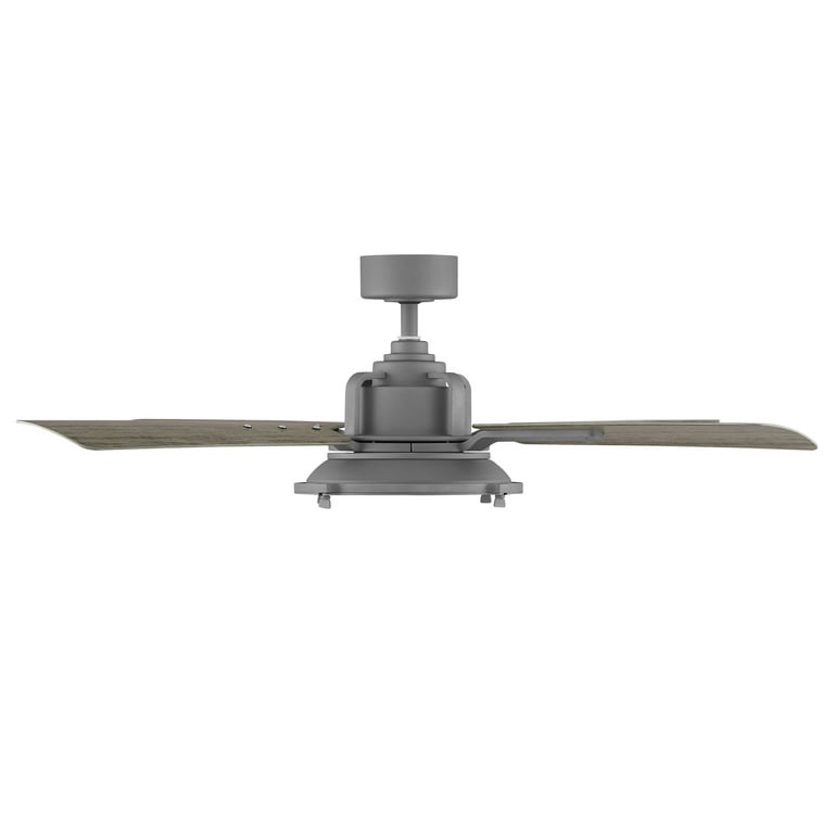 Nautilus Indoor and Outdoor 4-Blade Smart Ceiling Fan 56in Graphite  Weathered Wood with 3000K LED Light Kit and Remote Control