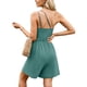 thumbnail image 4 of VISgogo Mono sin mangas para mujer con un hombro, piernas sueltas sólidas Decoración plisada Ropa de verano VISgogo  moda, 4 of 5