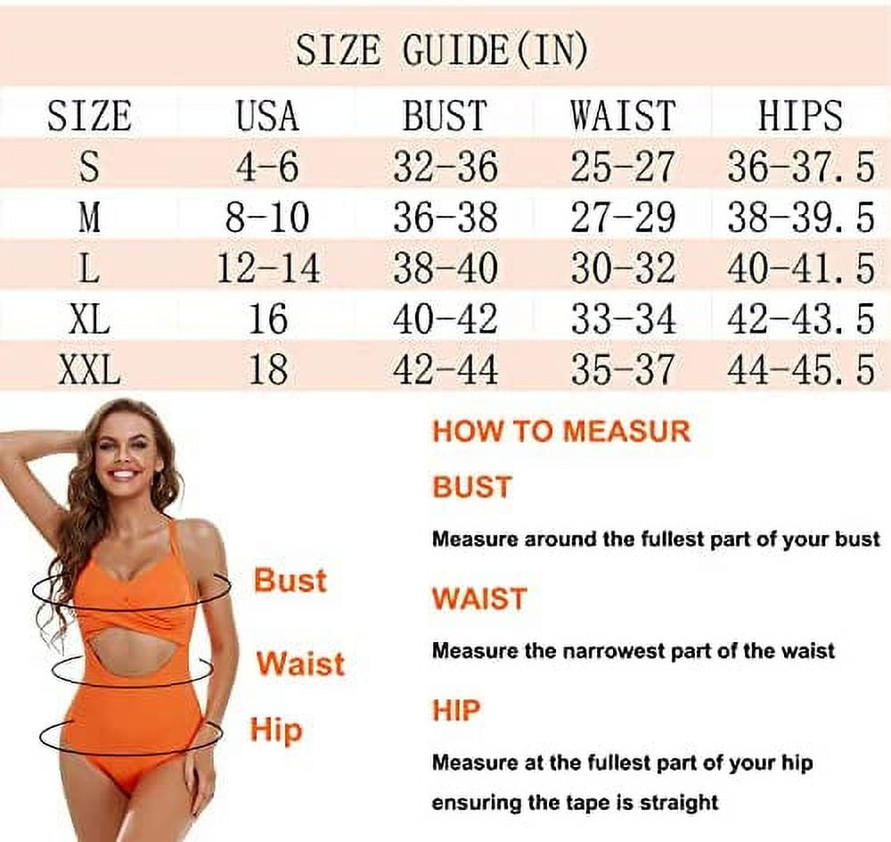 SOMER Women's One Piece Swimsuits Tummy Control Cutout High Waisted Bathing  Suit Wrap Tie Back 1 Piece Swimsuit 