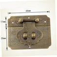 thumbnail image 2 of Retro Latch Buckle Wooden Jewelry Box Hardware Vintage Decorative Lock Catch Two Pieces, 2 of 5