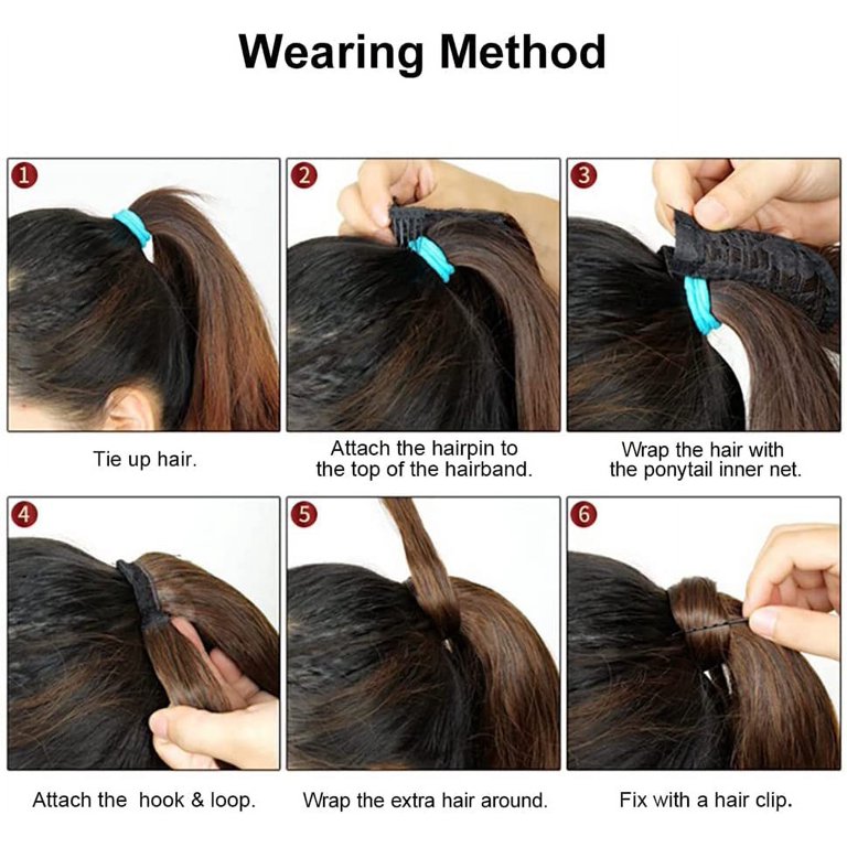 20-inch Synthetic Grey Ponytail Extensions Curly Wavy Clip-In for Women grey ponytail extension for women 35.56 cm short curly wavy  main image 3