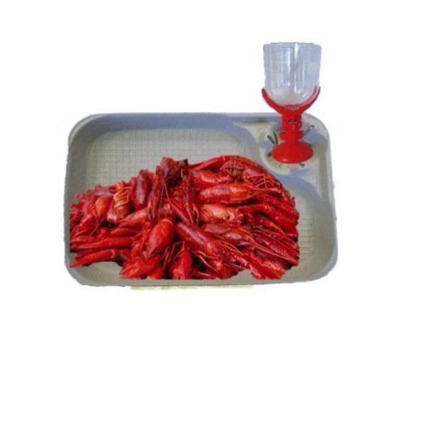 Disposable Boiled Crawfish or Crab Trays with Cup Holder, 20 Count
