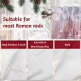 thumbnail image 7 of Christmas Valances for Windows, 54 x 18in, Winter Pink Snow Scene Town Snowflakes Rod Pocket Kitchen Valance Curtain Light Filtering Window Treatments for Living Room Bedroom, 1 Panel, 7 of 7