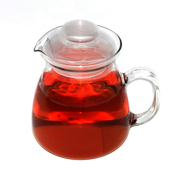 Simax Glassware 20 Oz. Glass Teapot | Short Spout, Microwave and Stovetop Safe, Heat, Cold, and Thermal Shock Resistant Borosilicate Glass, Makes a Stunning Presentation
