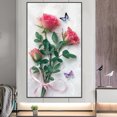 thumbnail image 3 of Pintura de diamante 5D DIY taladro redondo completo parcial AB mariposa rosa Kit 45x75cm, 3 of 9
