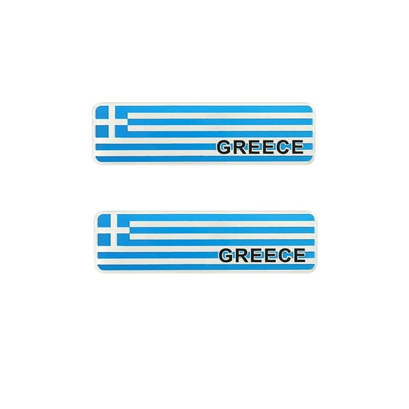 Ysmzzmsy Country Flag Metal Emblem Stickers, 4x1.06 inches, 2-Pack, Decorative Auto Badge for Cars, Motorcycles