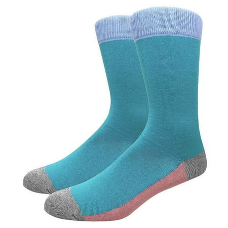 

Men s Classic Cotton Solid Plain Crew Dress Socks Size 8 to 13 Teal