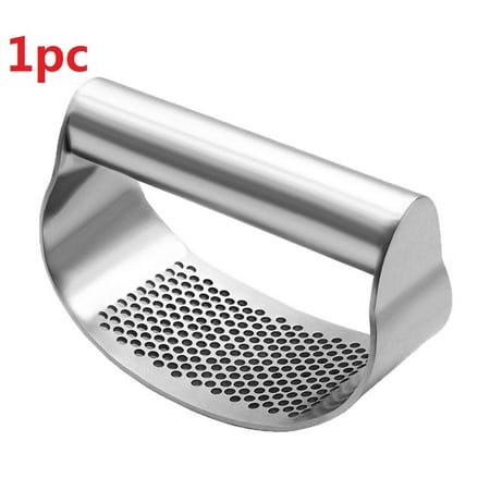 

Garlic Press Tool Stainless Steel Garlic Press Multifunction Curved Garlic Grinding Slicer Chopper Kitchen Cooking Gadget