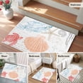 thumbnail image 6 of Orange Red Blue Coastal Nautical Large Area Rugs for Bedroom Living Room, Non Slip Carpet Bedside Rug, Beach Sea Turtle Ocean Coral Starfish Rectangle Floor Cover Kitchen Accent Rug 2'x3' for Office, 6 of 9