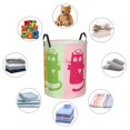 thumbnail image 3 of DouZhe Waterproof Collapsible Large Laundry Baskets, Funny Cartoon Cute Cat Prints Circular Hamper with Handles, 3 of 7