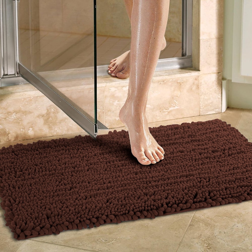 TSV Chenille Bathroom Rug Mat, 80x50cm, Extra Soft and