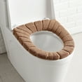 thumbnail image 6 of Yesbay Toilet Seat Cover Comfortable Reusable Fiber Washable Toilet Seat Cushion for Bathroom,Random Color, 6 of 8